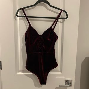 NWT velvet bodysuit